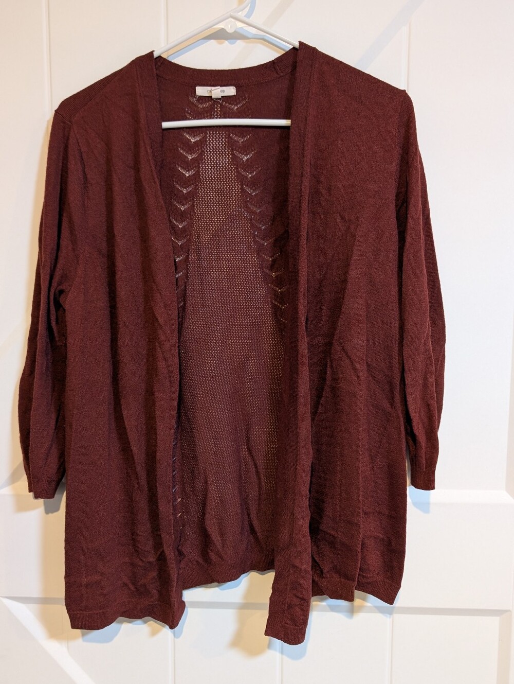 Maurices Deep Burgundy Open-Front Cardigan